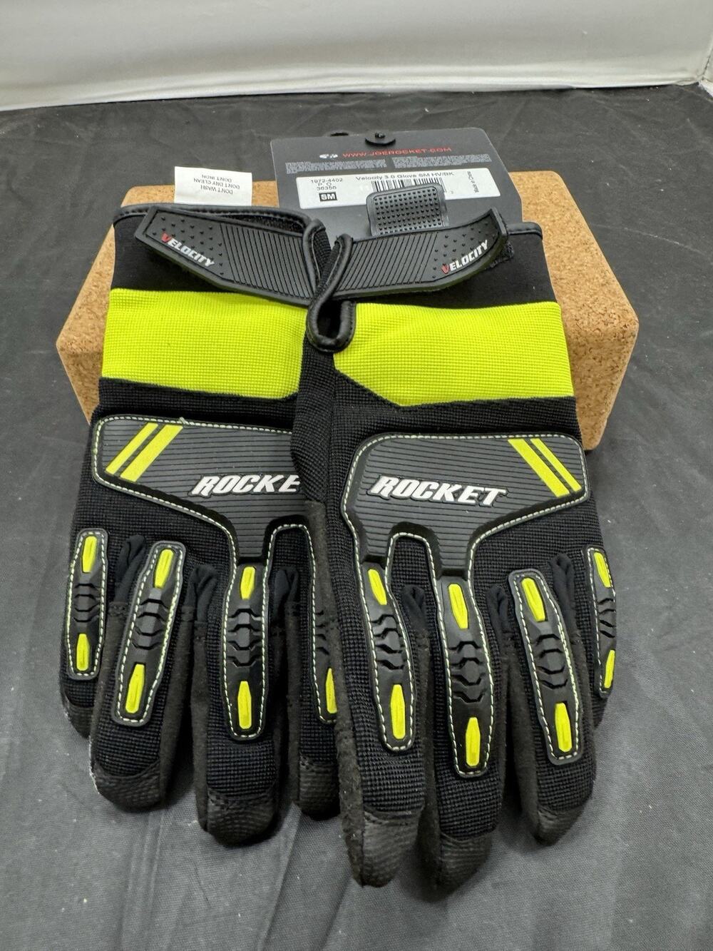 Joe Rocket Velocity 3.0 Gloves Size S Small Yellow Black Summer Motorcycle Mesh